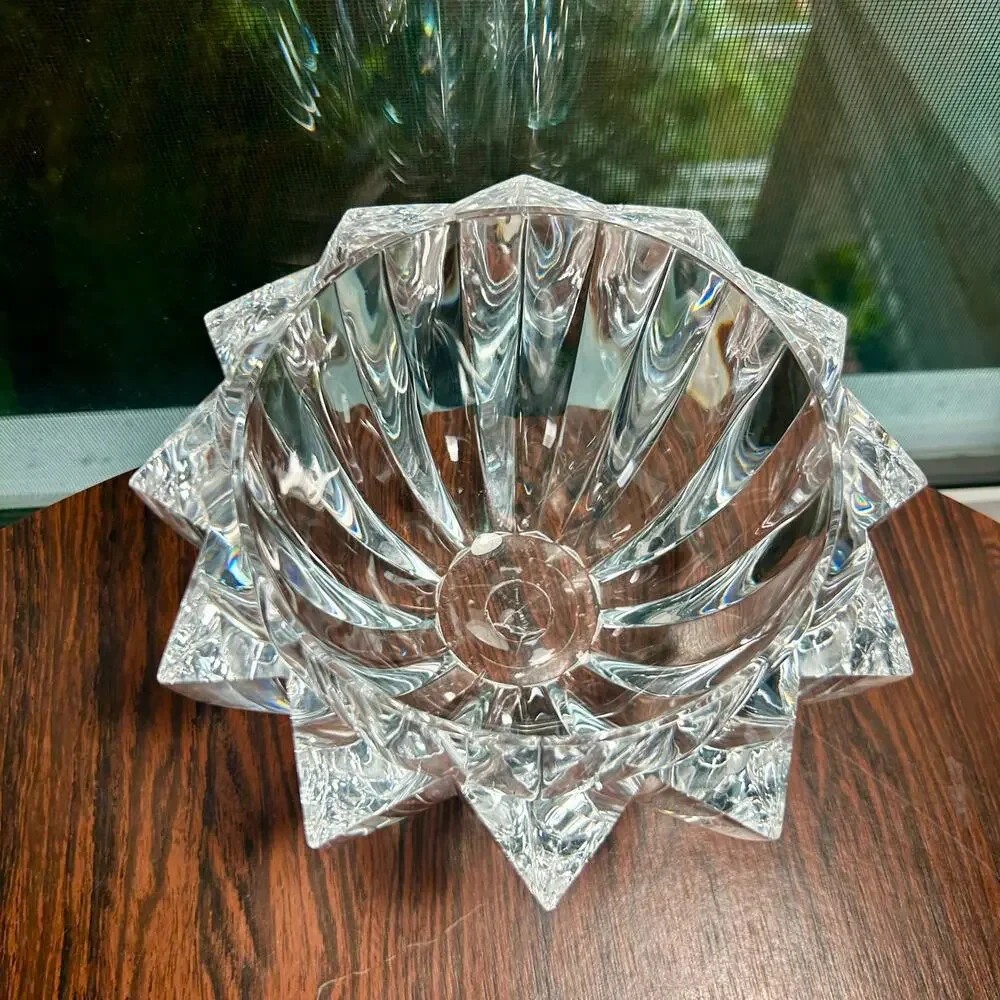 Vintage Judith Kruger Faceted Lucite Bowl – Grainware/Tiara Acrylic Centerpiece